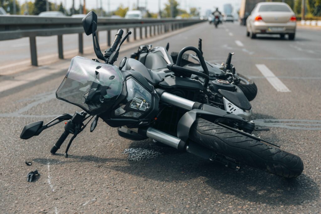 motorcycle laying on its side motorcycle laying on its side